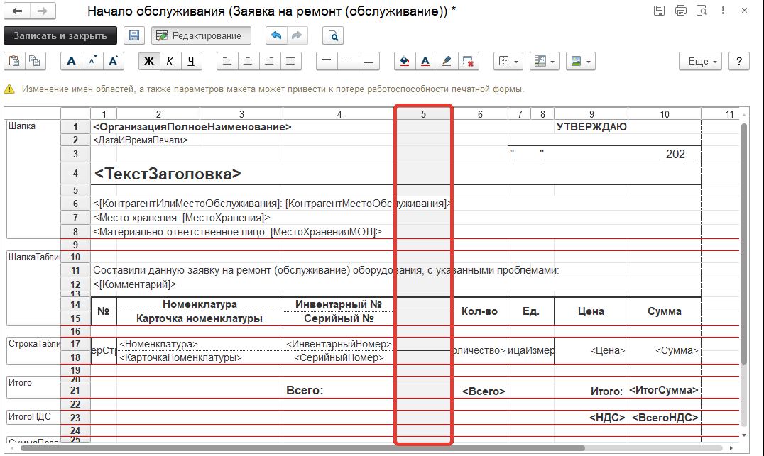 Макеты печатных форм