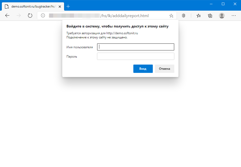 Стандартная авторизация в веб сервиса