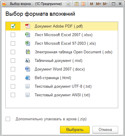 форматы вложений форматы вложений