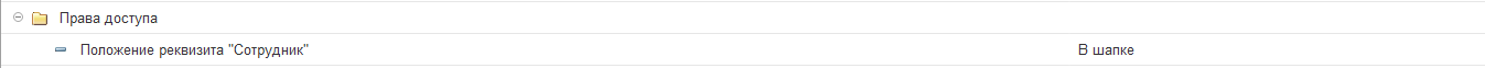 Группа "Права доступа"