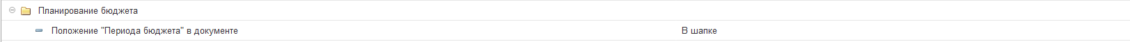 Положение "Периода бюджета"